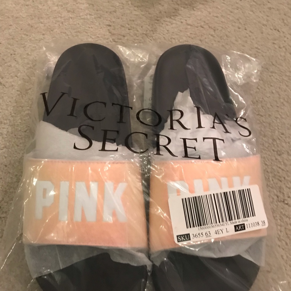 Pink Victoria Secret Slides Size Large